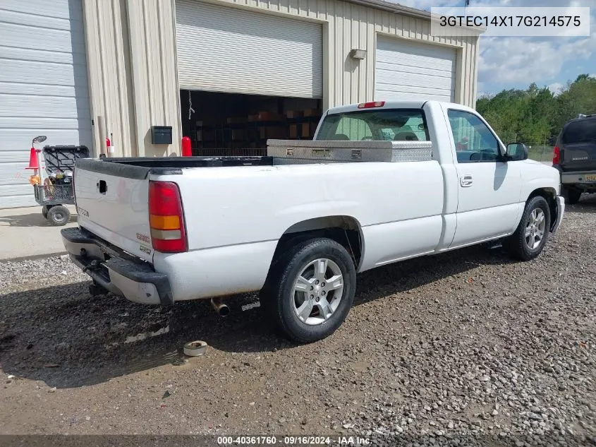 2007 GMC Sierra 1500 Classic Work Truck VIN: 3GTEC14X17G214575 Lot: 40361760