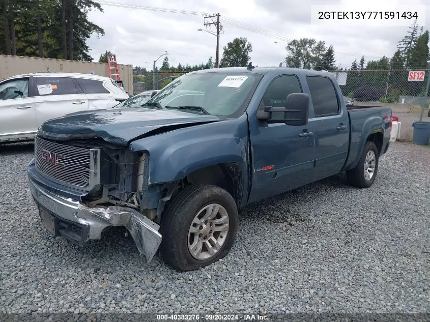 2007 GMC Sierra 1500 Slt VIN: 2GTEK13Y771591434 Lot: 40383276