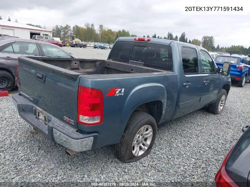 2007 GMC Sierra 1500 Slt VIN: 2GTEK13Y771591434 Lot: 40383276