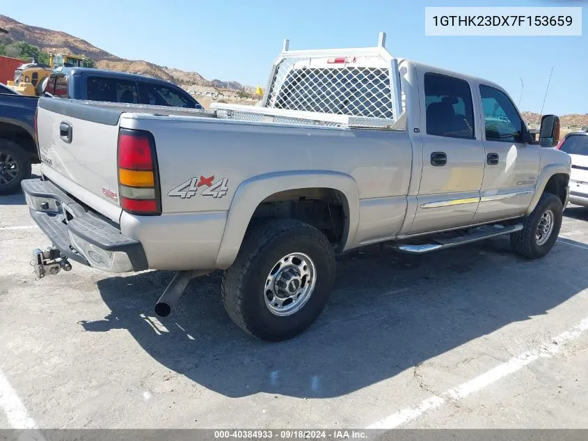 2007 GMC Sierra 2500Hd Classic Slt VIN: 1GTHK23DX7F153659 Lot: 40384933