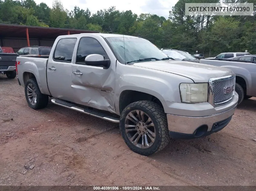 2007 GMC Sierra 1500 Slt VIN: 2GTEK13M771670390 Lot: 40391506