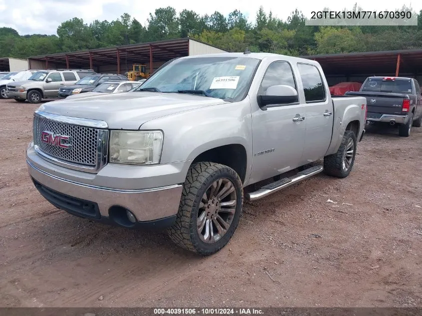 2007 GMC Sierra 1500 Slt VIN: 2GTEK13M771670390 Lot: 40391506