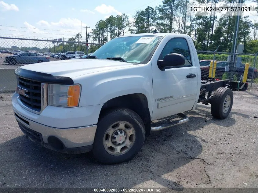 1GTHK24K77E573091 2007 GMC Sierra 2500Hd Sle1