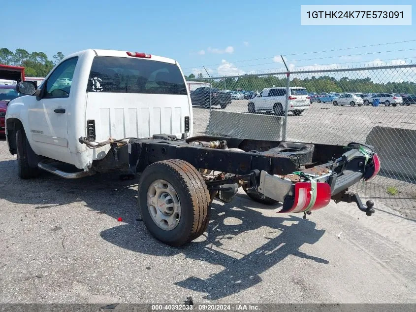 2007 GMC Sierra 2500Hd Sle1 VIN: 1GTHK24K77E573091 Lot: 40392033