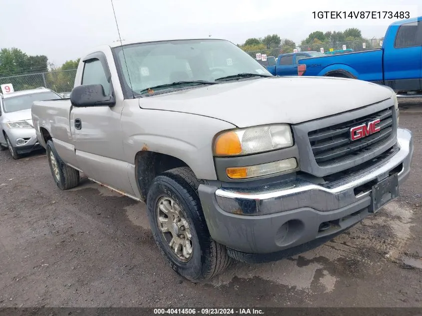 2007 GMC Sierra 1500 Classic Work Truck VIN: 1GTEK14V87E173483 Lot: 40413251