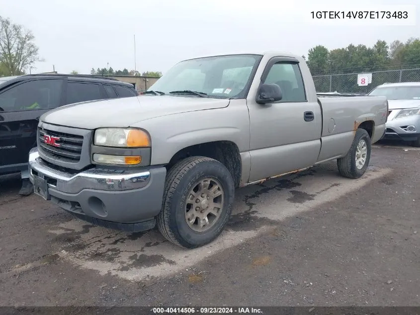 2007 GMC Sierra 1500 Classic Work Truck VIN: 1GTEK14V87E173483 Lot: 40413251