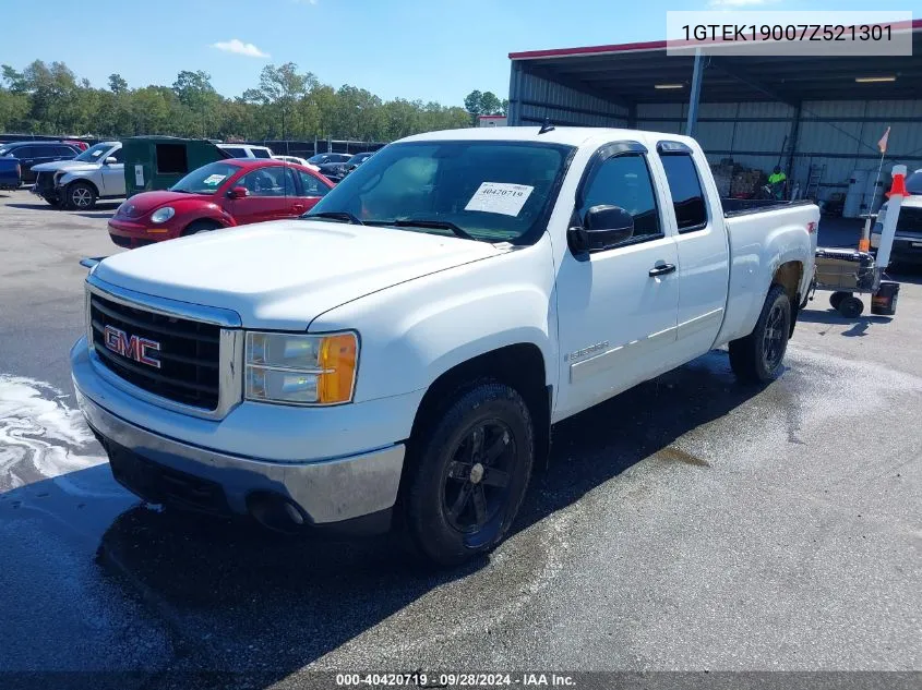 2007 GMC Sierra 1500 Sle2 VIN: 1GTEK19007Z521301 Lot: 40420719