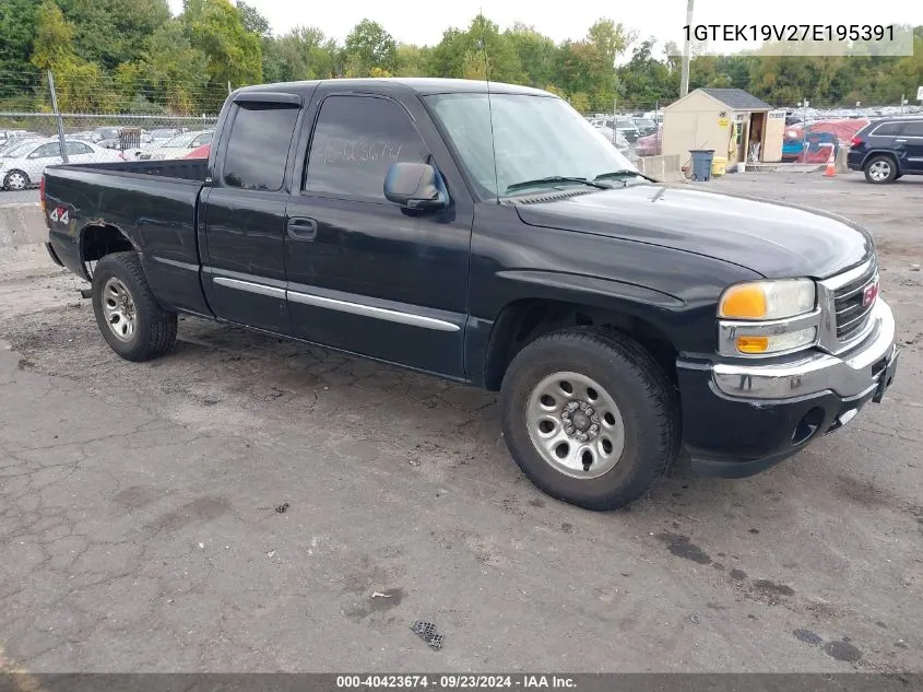 2007 GMC Sierra 1500 Classic Sle1 VIN: 1GTEK19V27E195391 Lot: 40423674