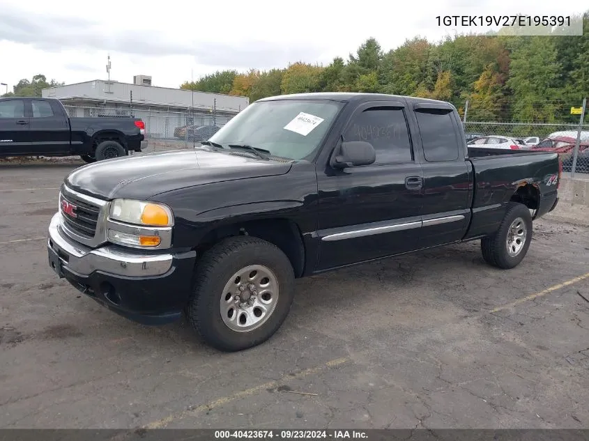 2007 GMC Sierra 1500 Classic Sle1 VIN: 1GTEK19V27E195391 Lot: 40423674