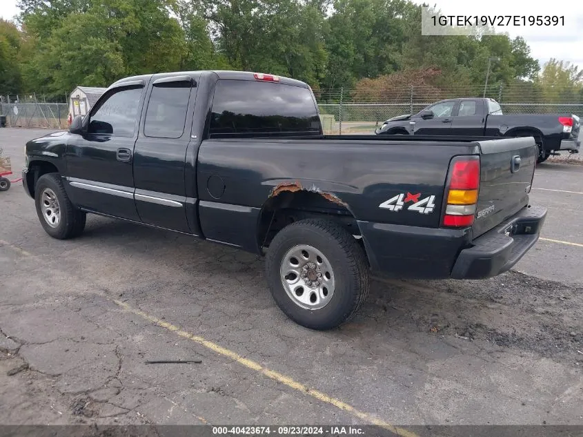 2007 GMC Sierra 1500 Classic Sle1 VIN: 1GTEK19V27E195391 Lot: 40423674