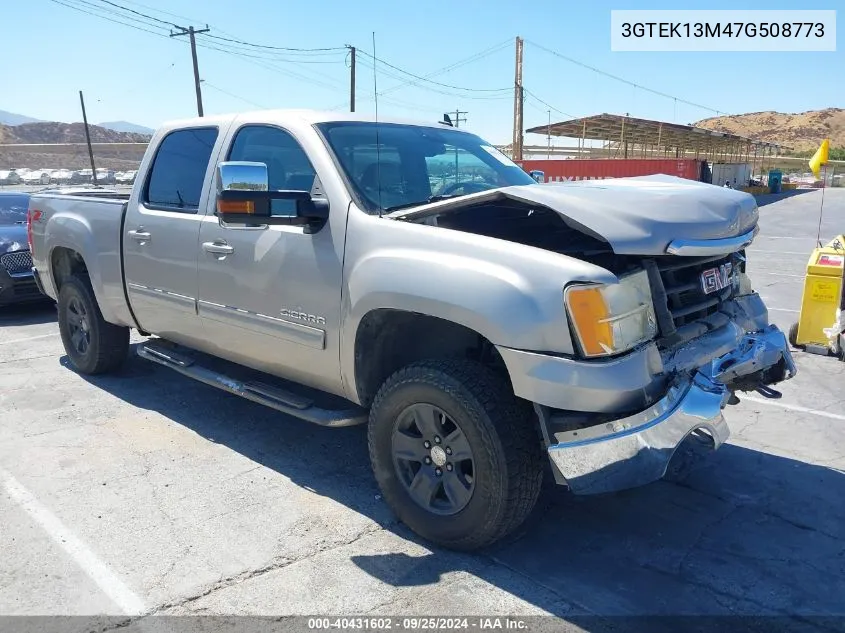 2007 GMC Sierra 1500 Slt VIN: 3GTEK13M47G508773 Lot: 40431602