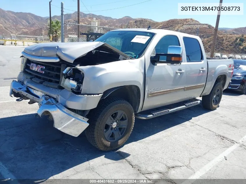 2007 GMC Sierra 1500 Slt VIN: 3GTEK13M47G508773 Lot: 40431602