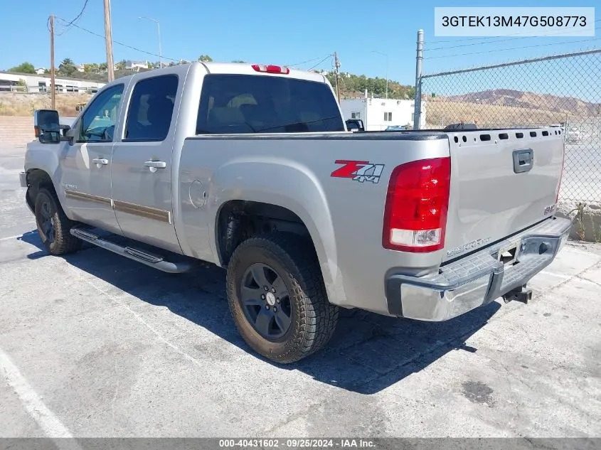 2007 GMC Sierra 1500 Slt VIN: 3GTEK13M47G508773 Lot: 40431602