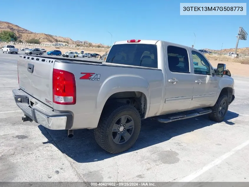 2007 GMC Sierra 1500 Slt VIN: 3GTEK13M47G508773 Lot: 40431602