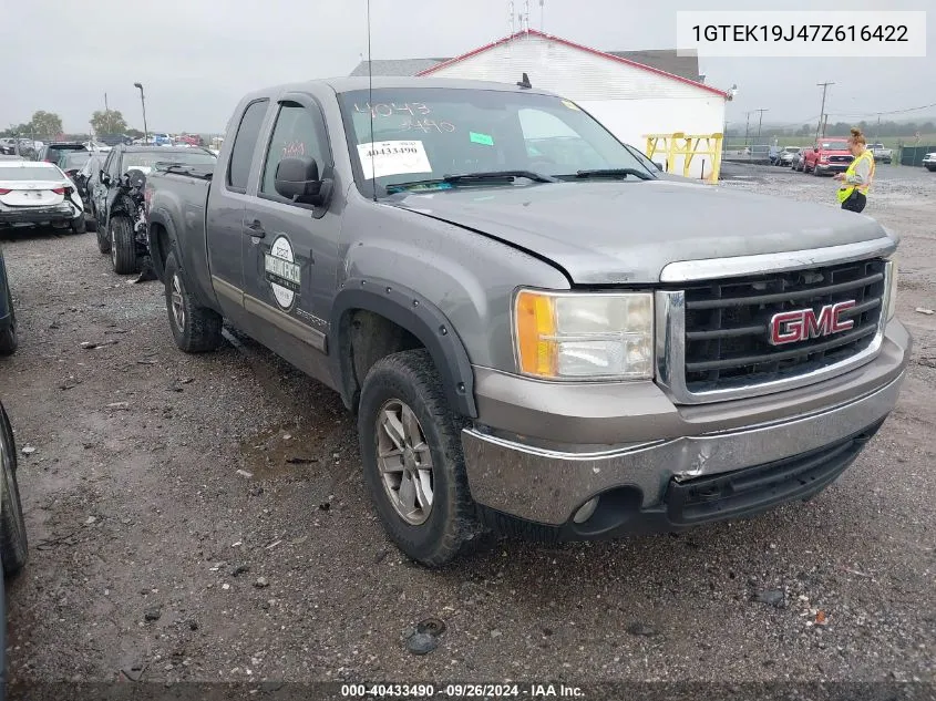 2007 GMC New Sierra K1500 VIN: 1GTEK19J47Z616422 Lot: 40433490