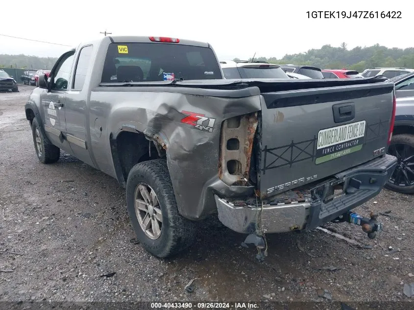 1GTEK19J47Z616422 2007 GMC New Sierra K1500