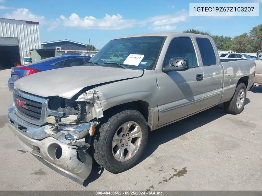 2007 GMC Sierra 1500 Classic Sle2 VIN: 1GTEC19Z67Z103207 Lot: 40438552