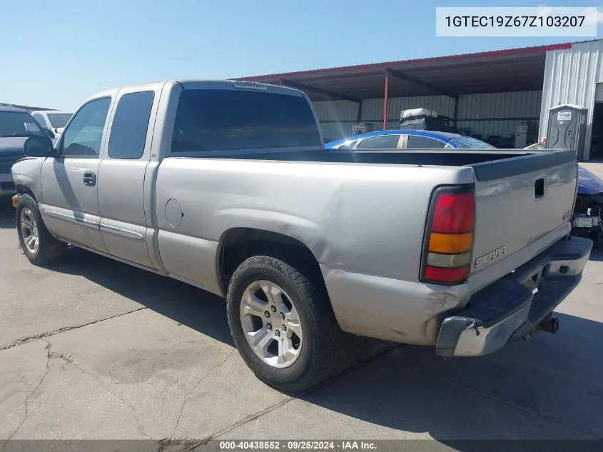 2007 GMC Sierra 1500 Classic Sle2 VIN: 1GTEC19Z67Z103207 Lot: 40438552