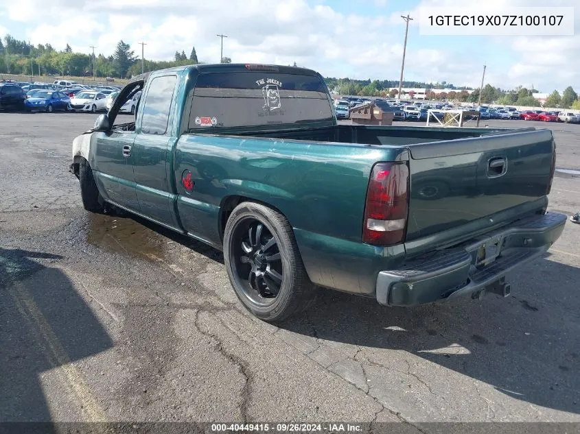 2007 GMC Sierra 1500 Classic Work Truck VIN: 1GTEC19X07Z100107 Lot: 40449415