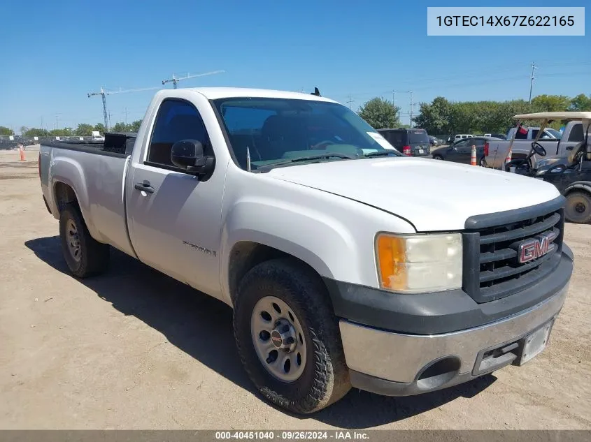 2007 GMC Sierra 1500 Work Truck VIN: 1GTEC14X67Z622165 Lot: 40451040