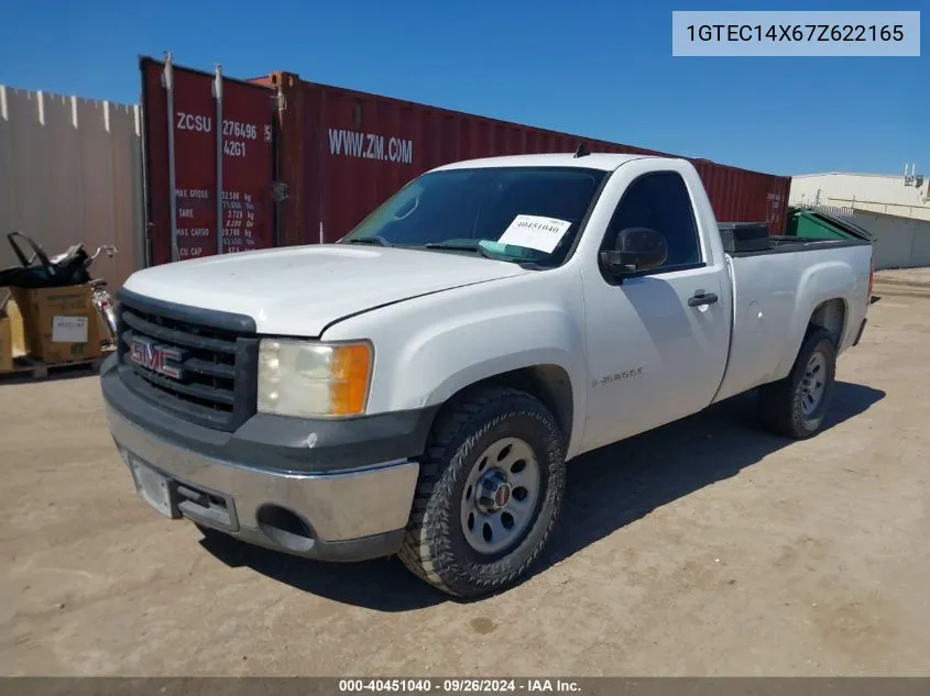 2007 GMC Sierra 1500 Work Truck VIN: 1GTEC14X67Z622165 Lot: 40451040