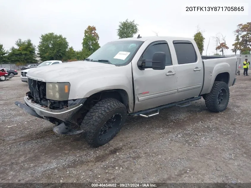 2007 GMC Sierra 1500 Slt VIN: 2GTFK13Y871705865 Lot: 40454602