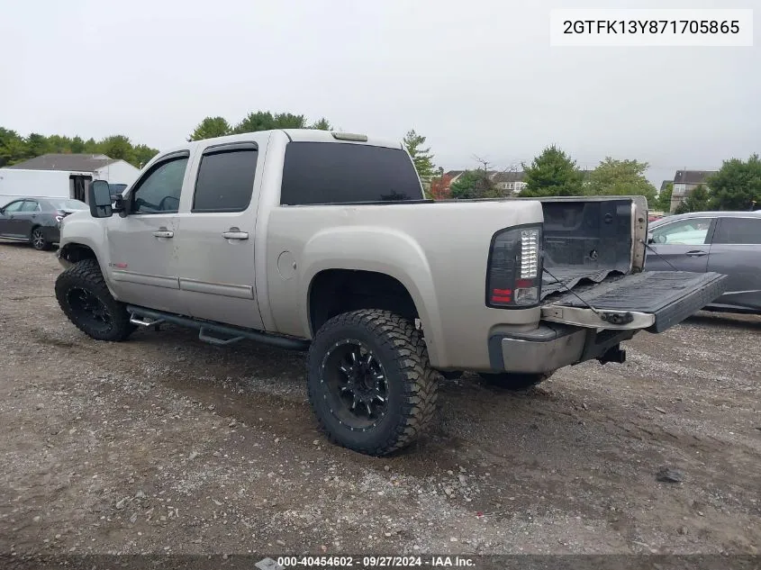 2007 GMC Sierra 1500 Slt VIN: 2GTFK13Y871705865 Lot: 40454602