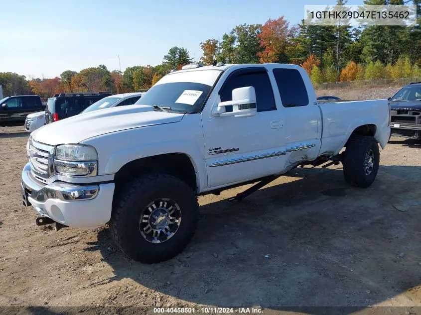 2007 GMC Sierra 2500Hd Classic Slt VIN: 1GTHK29D47E135462 Lot: 40458501