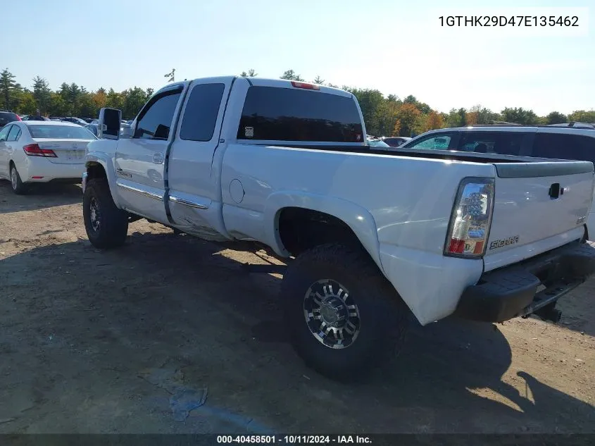 2007 GMC Sierra 2500Hd Classic Slt VIN: 1GTHK29D47E135462 Lot: 40458501