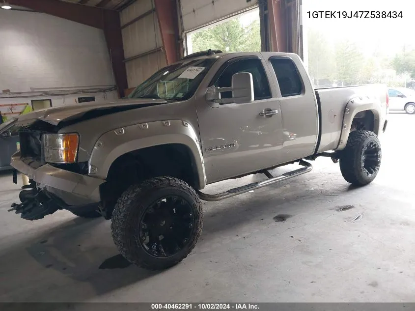 1GTEK19J47Z538434 2007 GMC Sierra 1500 Slt