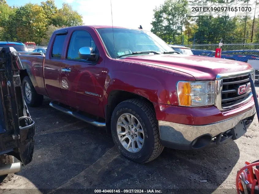 2007 GMC Sierra 1500 Slt VIN: 2GTEK190971651070 Lot: 40465145