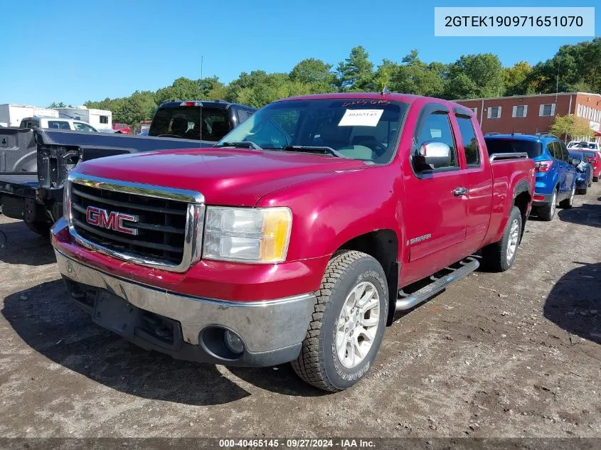 2007 GMC Sierra 1500 Slt VIN: 2GTEK190971651070 Lot: 40465145