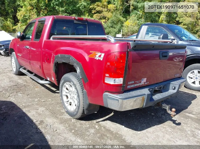 2007 GMC Sierra 1500 Slt VIN: 2GTEK190971651070 Lot: 40465145