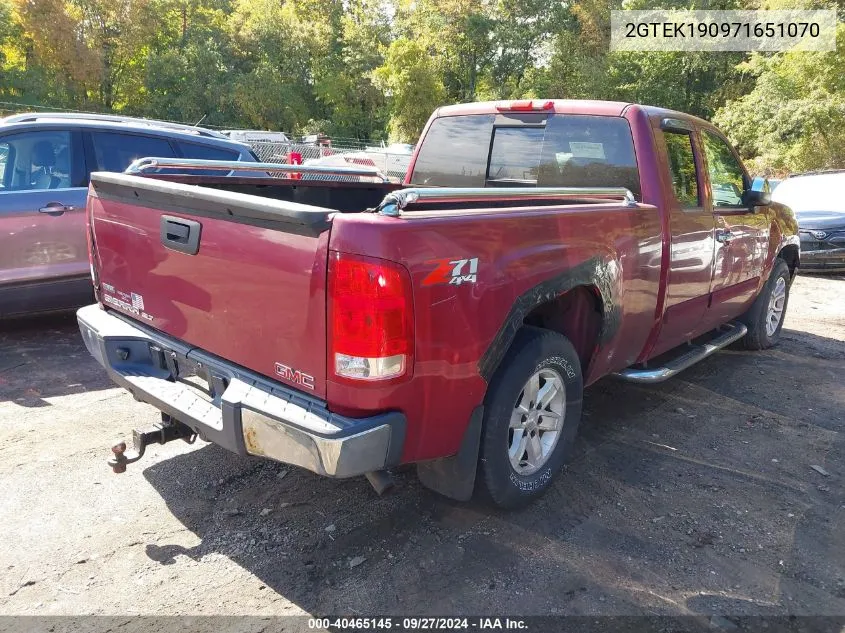 2007 GMC Sierra 1500 Slt VIN: 2GTEK190971651070 Lot: 40465145