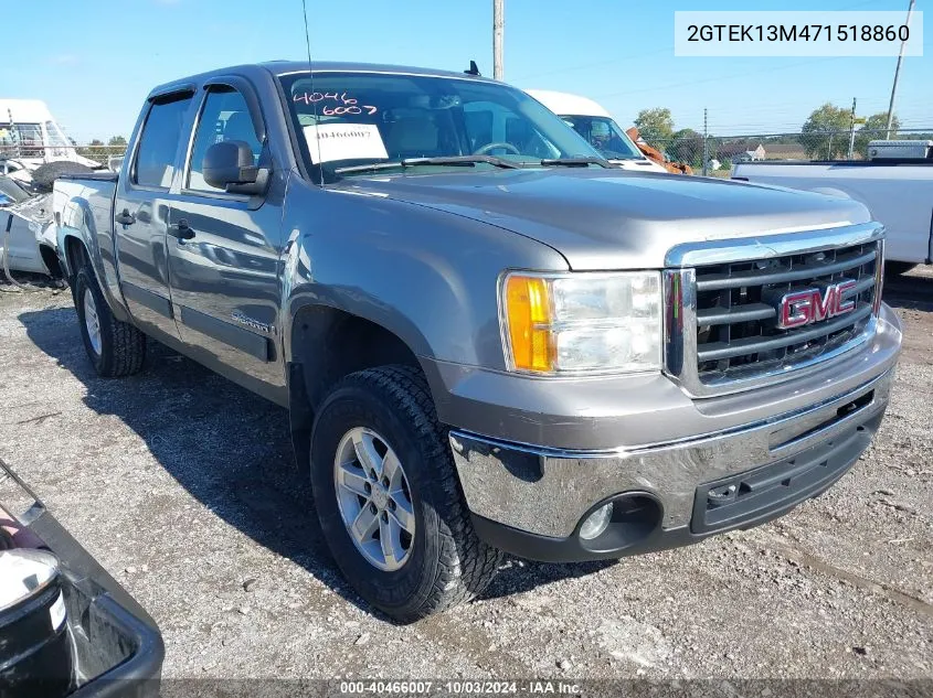 2007 GMC Sierra 1500 Sle1 VIN: 2GTEK13M471518860 Lot: 40466007