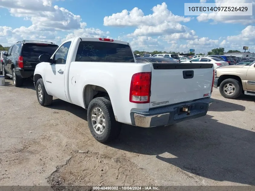 2007 GMC Sierra 1500 Work Truck VIN: 1GTEC14C97Z526429 Lot: 40490302