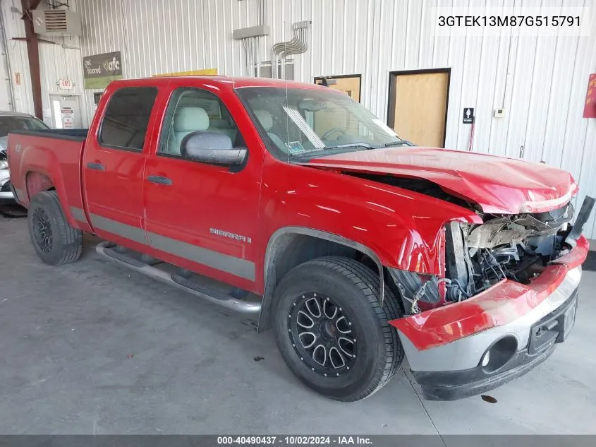 2007 GMC Sierra 1500 Sle1 VIN: 3GTEK13M87G515791 Lot: 40490437