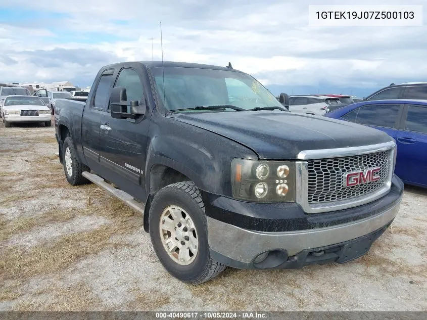 2007 GMC New Sierra K1500 VIN: 1GTEK19J07Z500103 Lot: 40490617