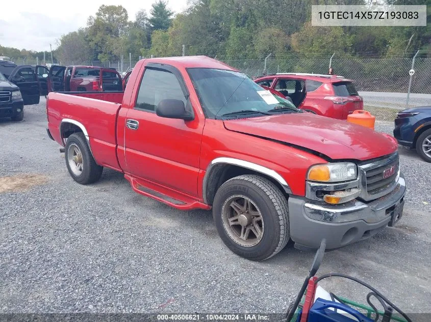 2007 GMC Sierra 1500 Classic Work VIN: 1GTEC14X57Z193083 Lot: 40506621