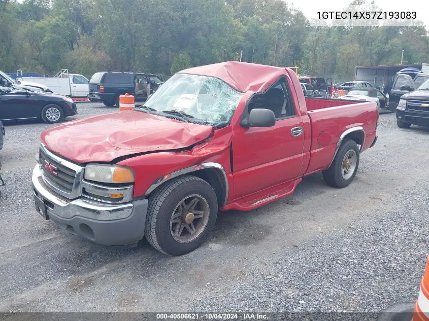 2007 GMC Sierra 1500 Classic Work VIN: 1GTEC14X57Z193083 Lot: 40506621