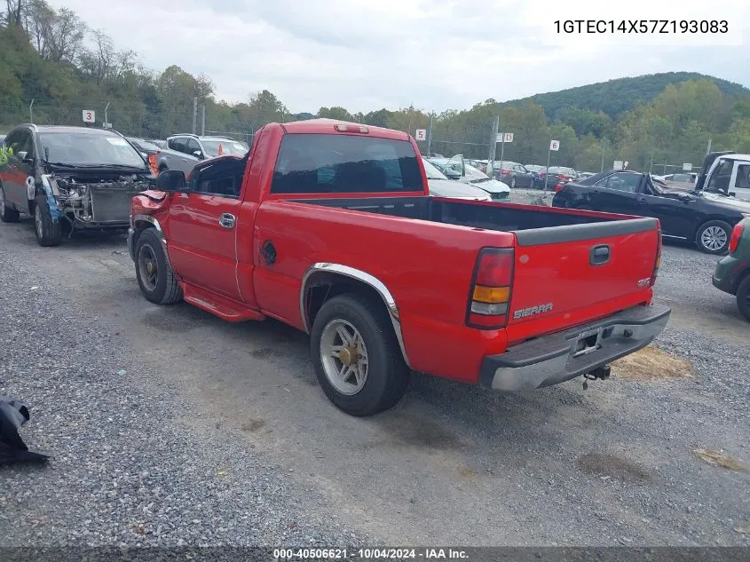 2007 GMC Sierra 1500 Classic Work VIN: 1GTEC14X57Z193083 Lot: 40506621