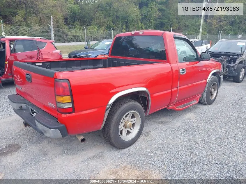 2007 GMC Sierra 1500 Classic Work VIN: 1GTEC14X57Z193083 Lot: 40506621