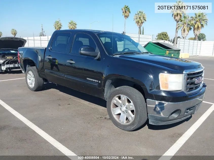 2007 GMC Sierra 1500 Sle2 VIN: 2GTEK13M171575081 Lot: 40508504