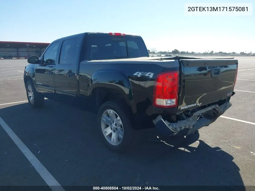 2007 GMC Sierra 1500 Sle2 VIN: 2GTEK13M171575081 Lot: 40508504