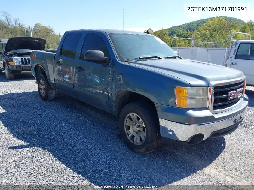 2007 GMC Sierra 1500 Sle1 VIN: 2GTEK13M371701991 Lot: 40509042