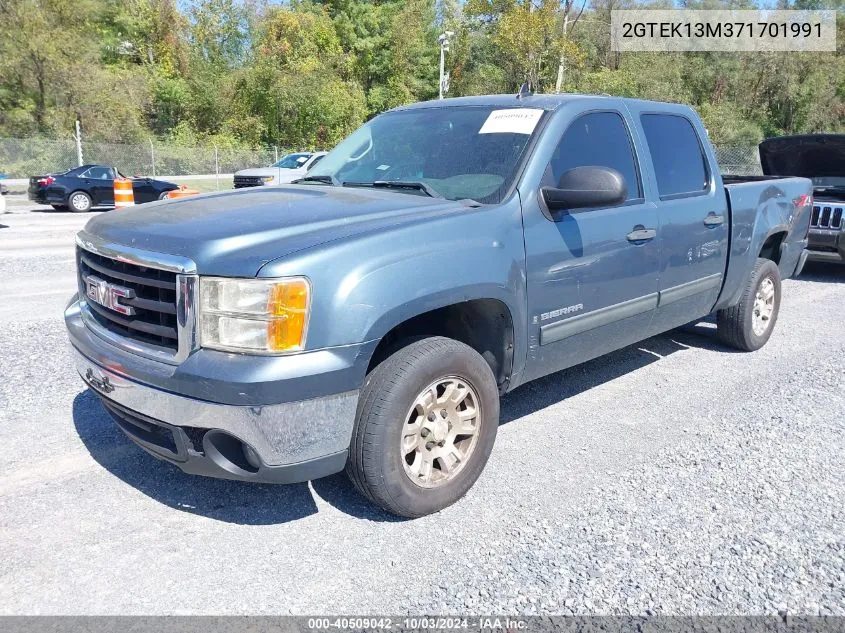 2007 GMC Sierra 1500 Sle1 VIN: 2GTEK13M371701991 Lot: 40509042