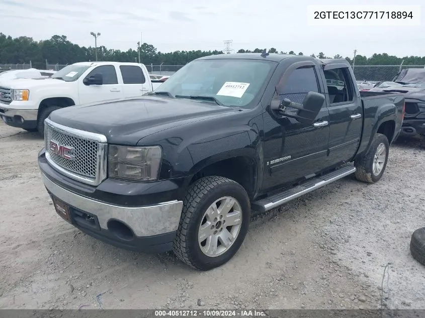 2007 GMC Sierra 1500 Sl VIN: 2GTEC13C771718894 Lot: 40512712