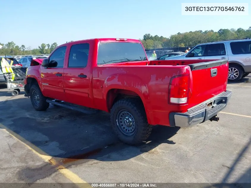 2007 GMC Sierra 1500 Sl VIN: 3GTEC13C77G546762 Lot: 40556807