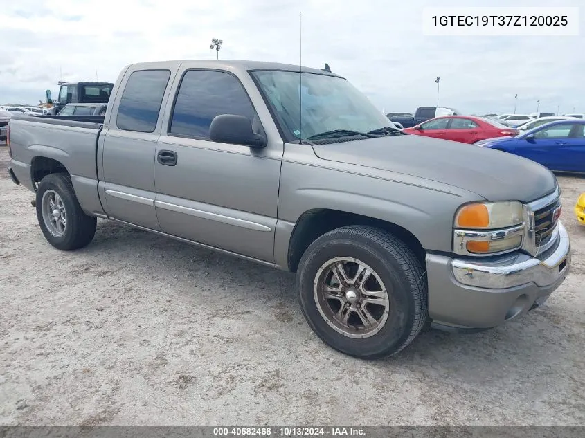 2007 GMC Sierra 1500 Classic Sle1 VIN: 1GTEC19T37Z120025 Lot: 40582468