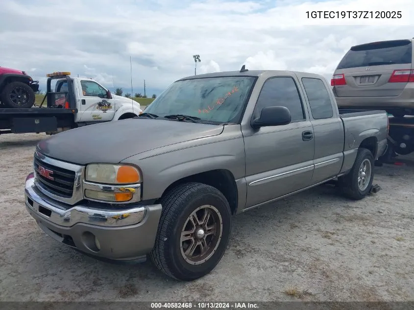 2007 GMC Sierra 1500 Classic Sle1 VIN: 1GTEC19T37Z120025 Lot: 40582468